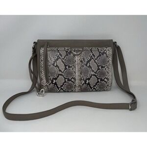 Brighton Python Pretty Though Jagger studded Crossbody Purse Front Hidden Wallet